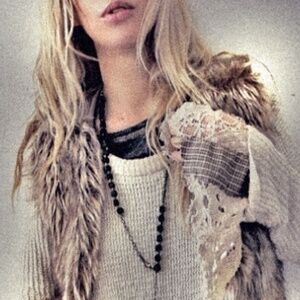 shaggy faux fur vest